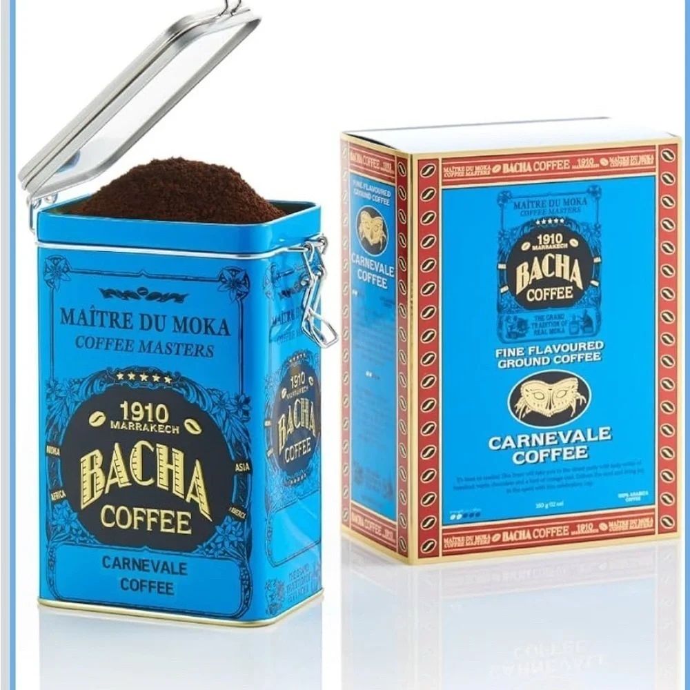 Bacha Coffee Blue and Red Tin Set (018)